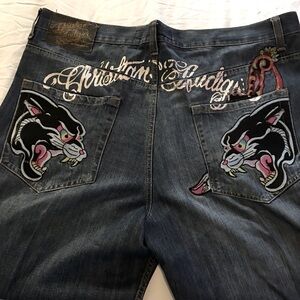 Vintage Ed Hardy jean shorts size 44